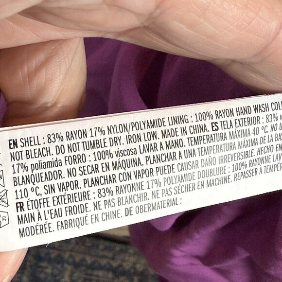 English Factory Maxi Tiered Dress XS Pink Lined Pockets Cottagecore Bohemian - Picture 5 of 8